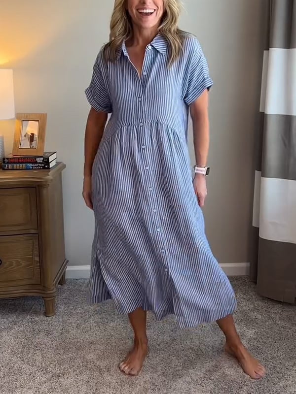 Cassie | Elegancka Sukienka w Paski